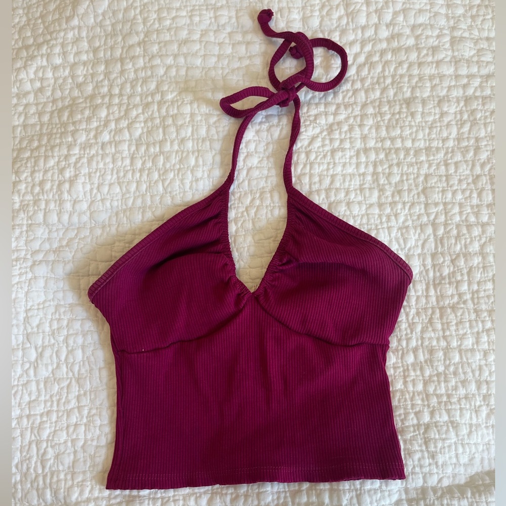 Urban Outfitters halter pink summer crop top size small